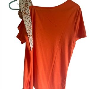 Orange off one shoulder top